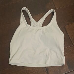 Tan Racerback Sports Bra with removable padding